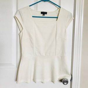 White Peplum Top *FINAL SALE*